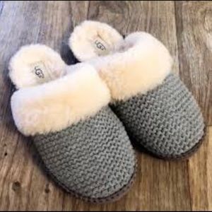 BNIB Ugg Aira grey knit slippers size 10